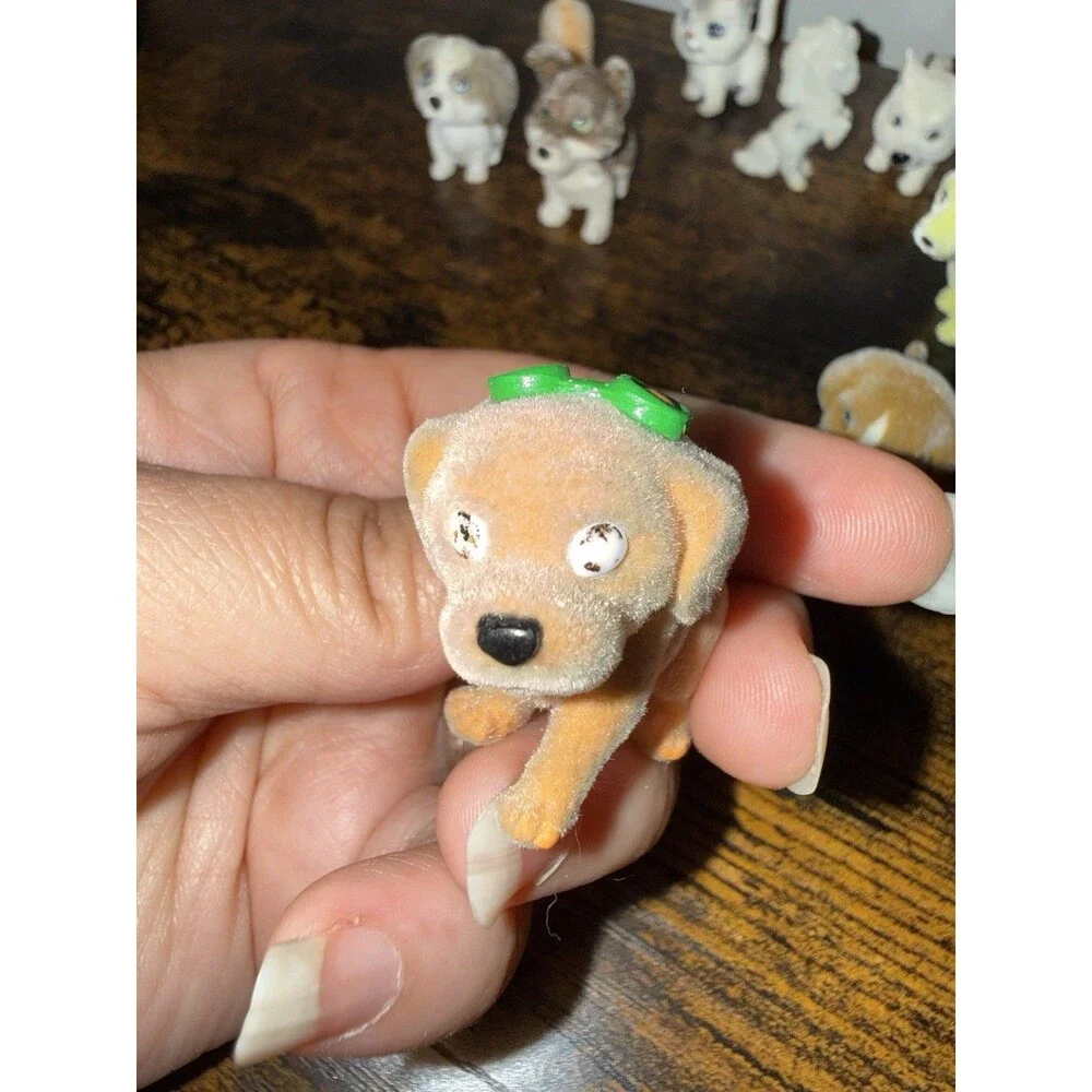Puppy In My Pocket Toys Lot of 10 Dogs Horse Cat Flocked Miniatures Collectible